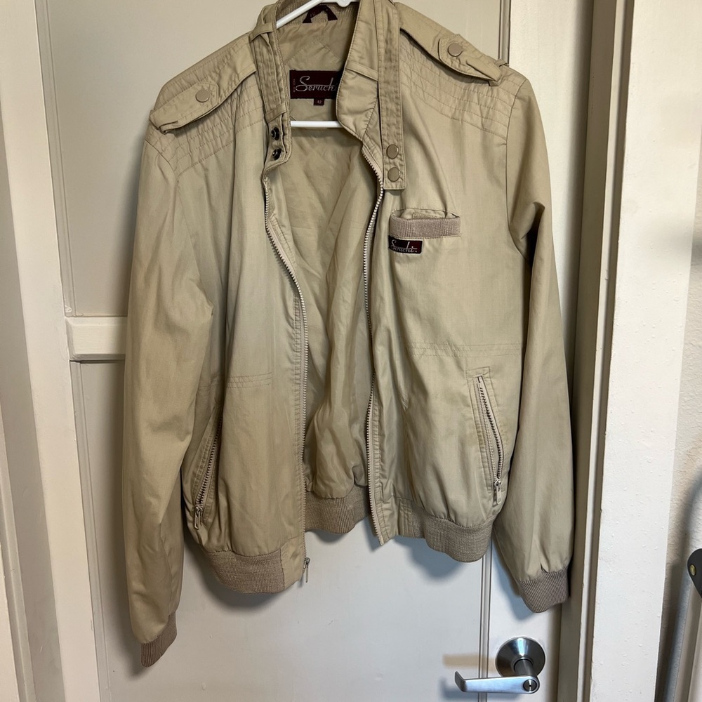 Khaki bomber jacket